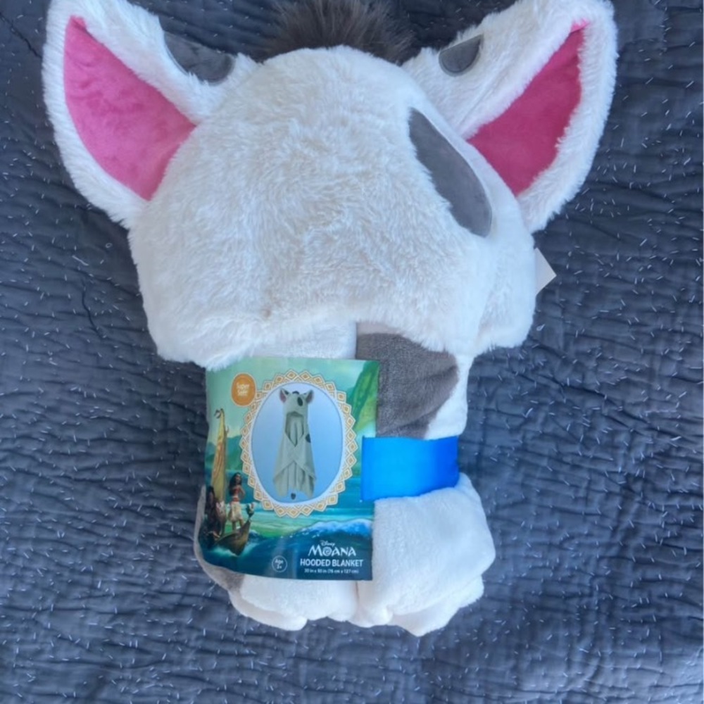 Disney Moana Pua Hooded Blanket - soft - White and Black